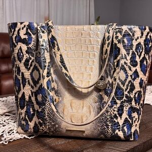 Brahmin Brooke tote / Exotic Blue leopard tote